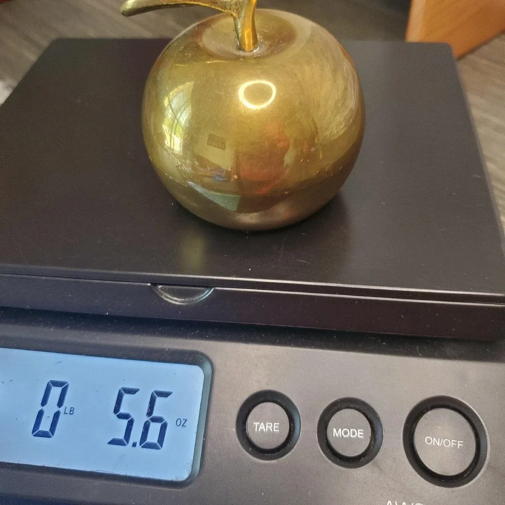 Brass Natural Patina Apple Bell Teacher Gift Present‎ Desk Decoration NICE RING